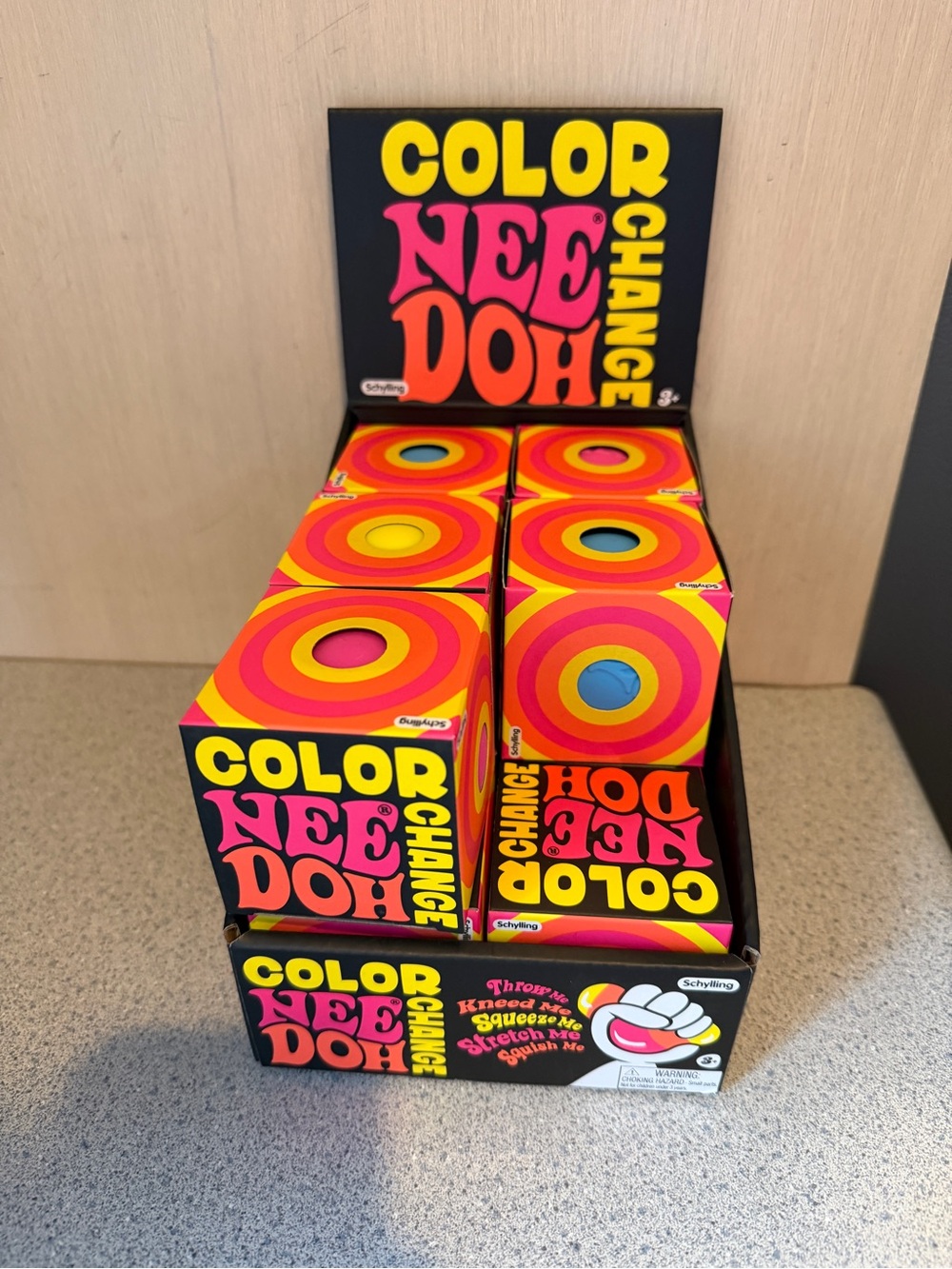 New 11 Schylling NeeDoh Color Change Groovy Glob Schylling in Store Display Box